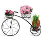 Iron Bicycle Plant Stand Rack Indoor Outdoor Garden - Home