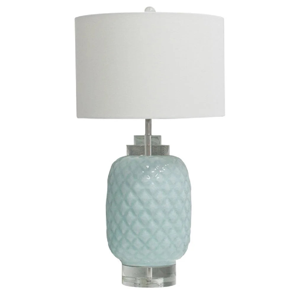 Island Ceramic Table Lamp Turquoise 71cm - Home & Garden >