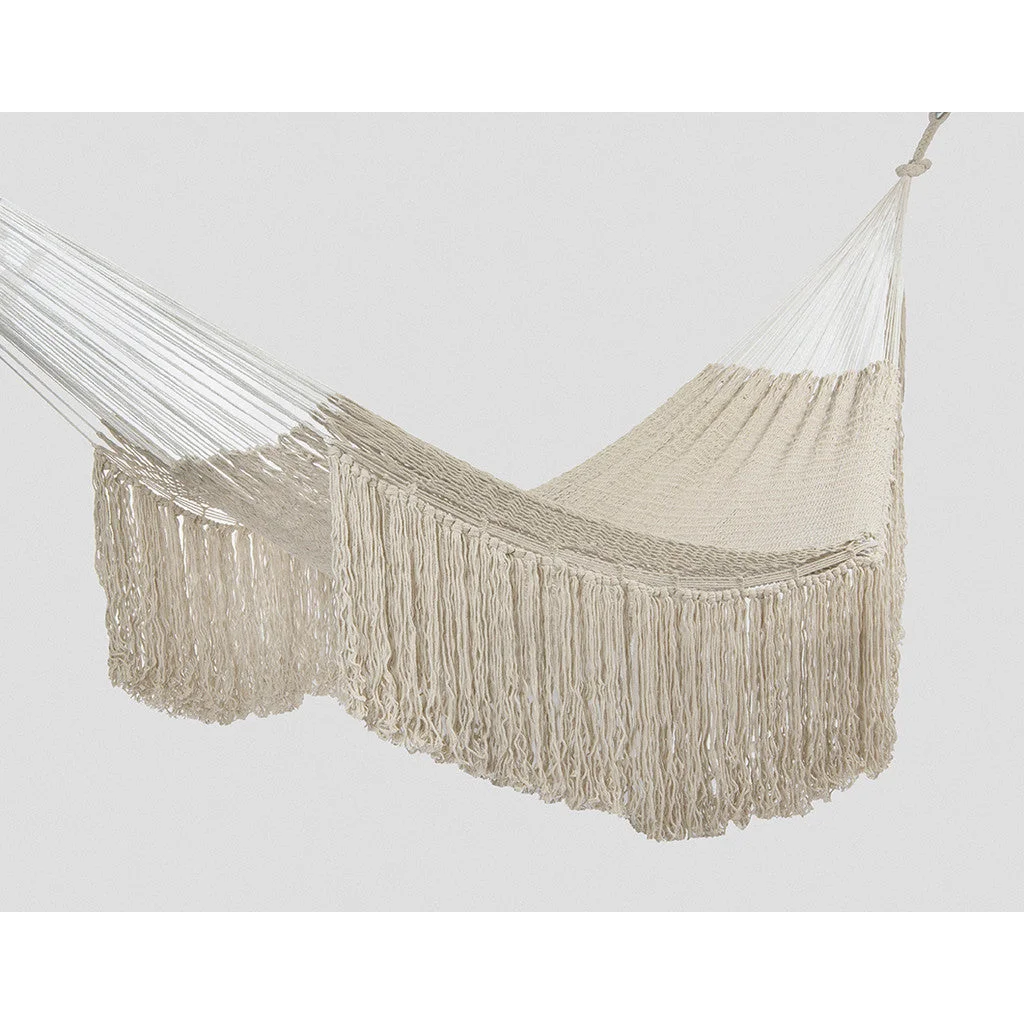 Ivory Cascade hand woven rope Authentic Mexican Hammock