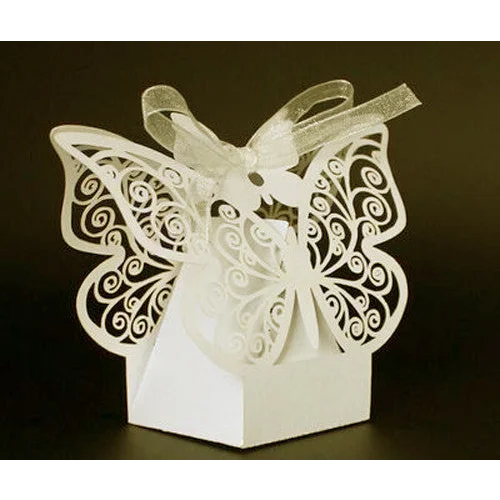 Ivory Cream Butterfly Wedding Engagement Party Bomboniere