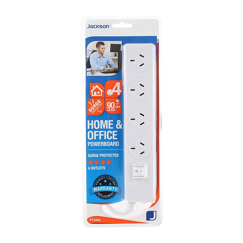 JACKSON 4-Way Powerboard - 90cm Cable