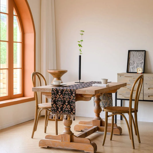 Jacquard Black With Plum Blossom 33-180cm Elegant Geometric