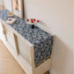 Jacquard Blue Water Plant 33-180cm Elegant Geometric