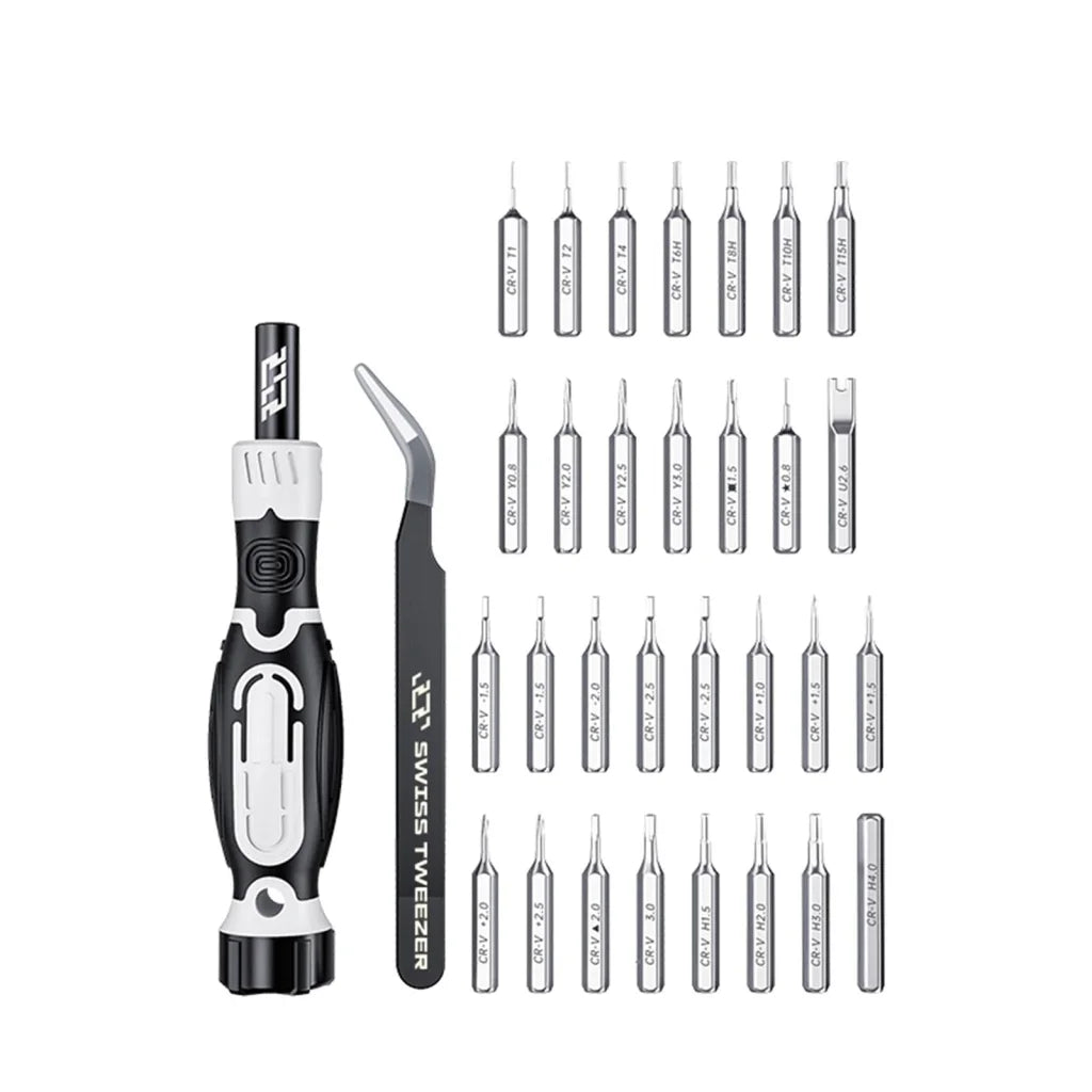 Jakemy Precision Screwdriver Set With Tweezers - 32 Pieces-1915198344918077441