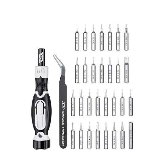 Jakemy Precision Screwdriver Set With Tweezers - 32 Pieces-1915198344918077441