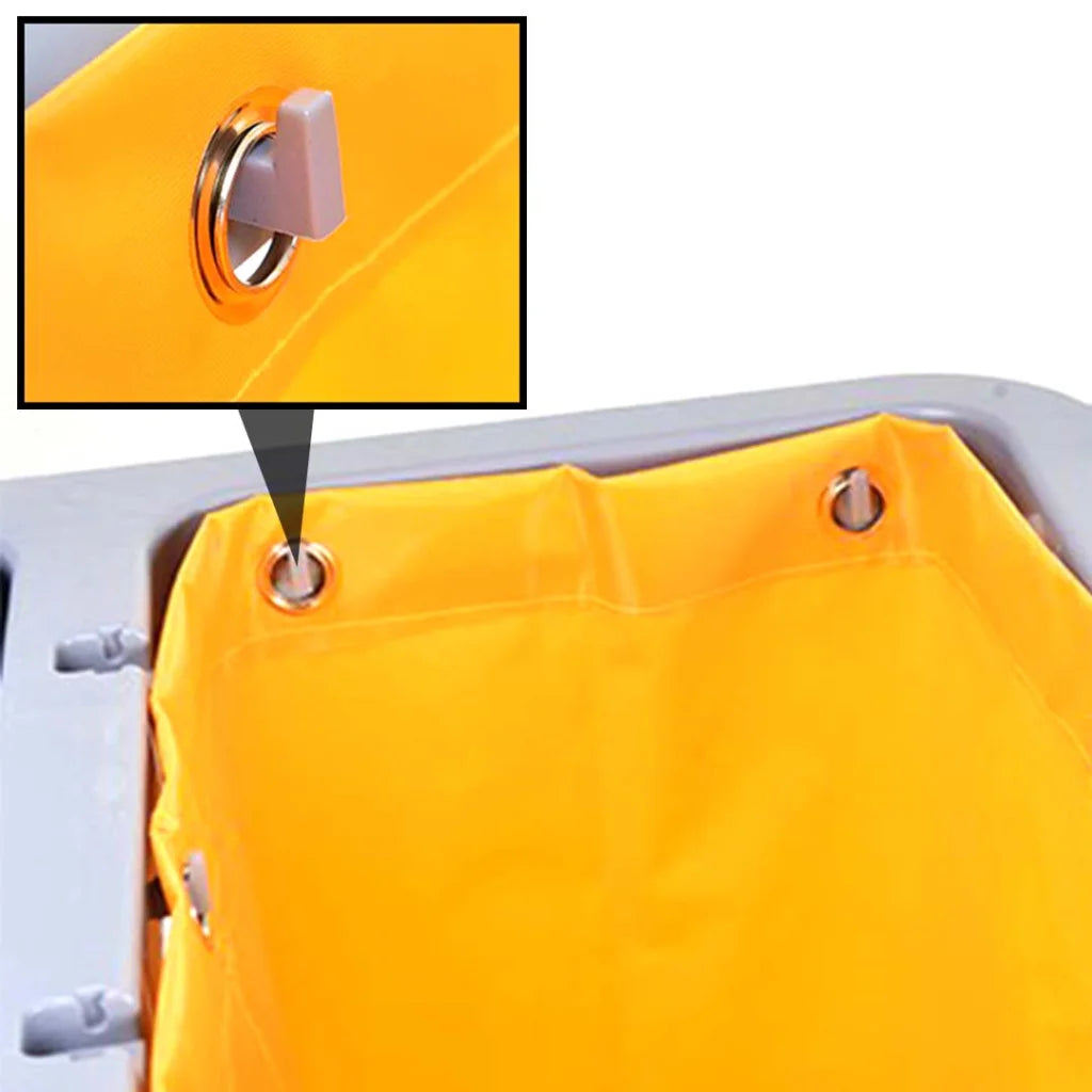 Janitor Cleaning Cart Premium 3-Tier Multifunction Waste Trolley with Waterproof Bag and Lid