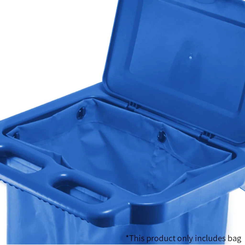 Janitor Housekeeping Cart 2X Oxford Waterproof Reusable Replacement Bag Blue