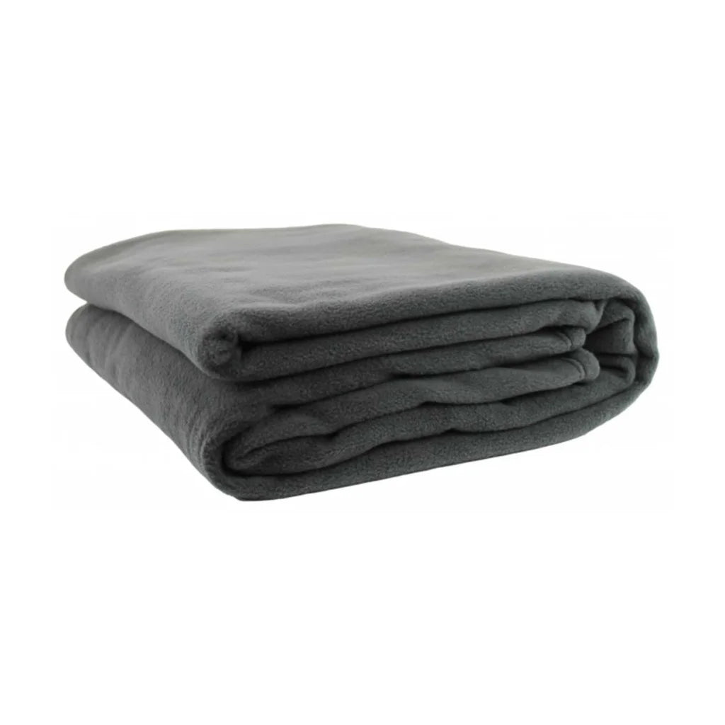 Jason Polar Fleece Blanket Charcoal - Queen - Home & Garden