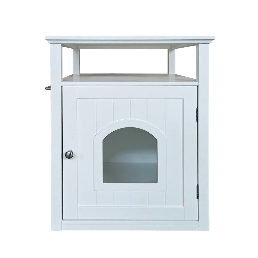 Jasper 2 Cat Litter Cabinet - White - Pet Care
