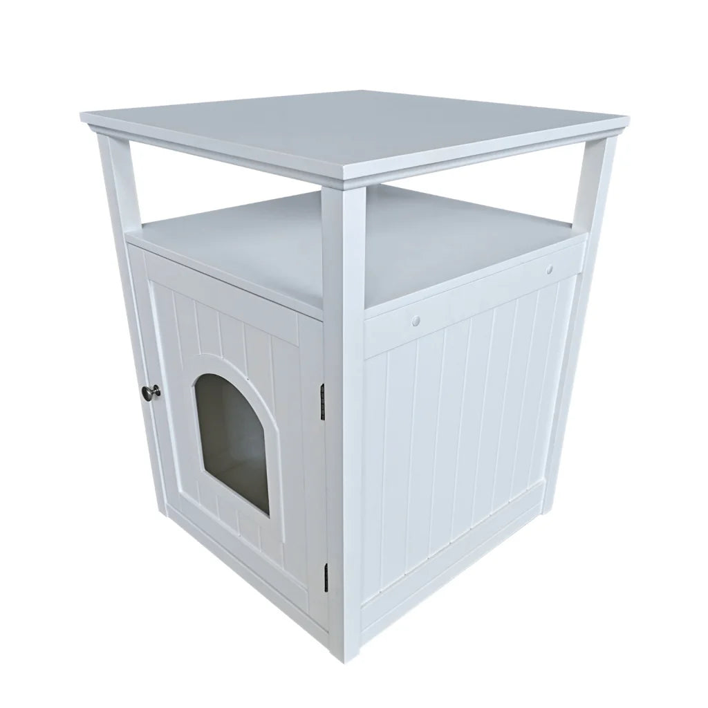 Jasper 2 Cat Litter Cabinet - White - Pet Care