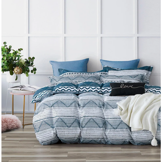 Jasper Microfiber Reversible Quilt Cover Set - King Size