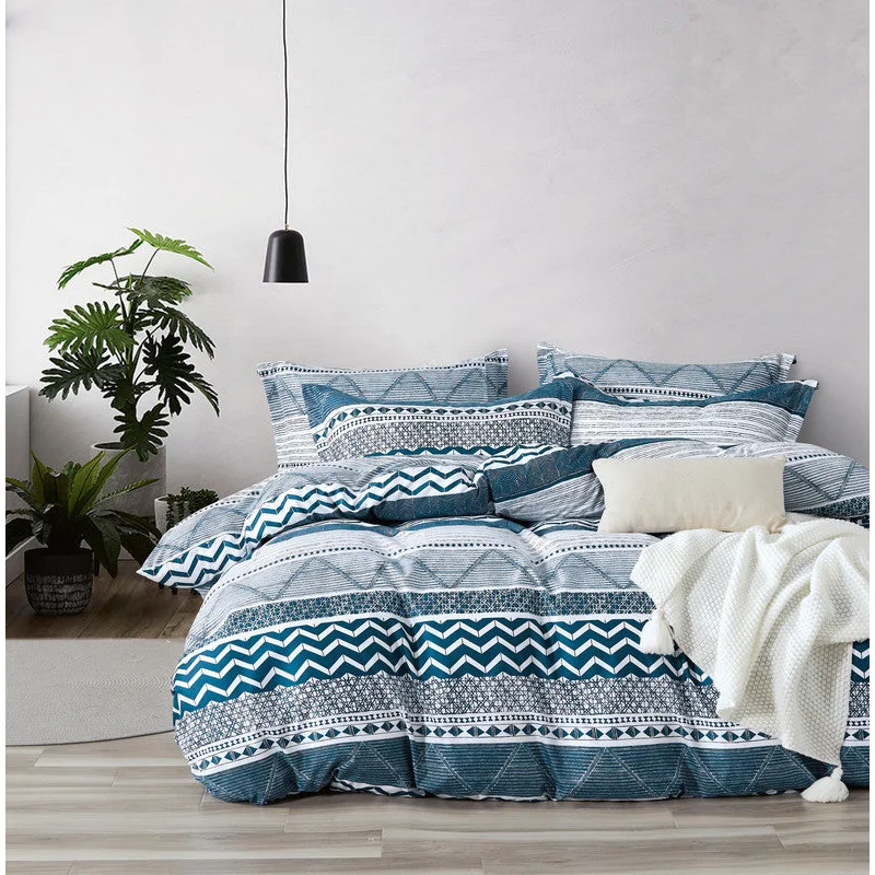 Jasper Microfiber Reversible Quilt Cover Set - Queen Size