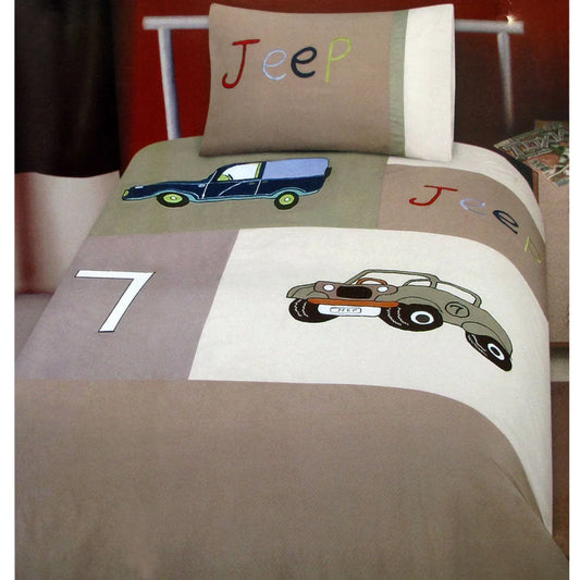Jeep Classics Embroidered Quilt Cover Set Single - Home &