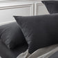 Jersey Cotton Quilt Cover Set 100% - Black Marble - Super