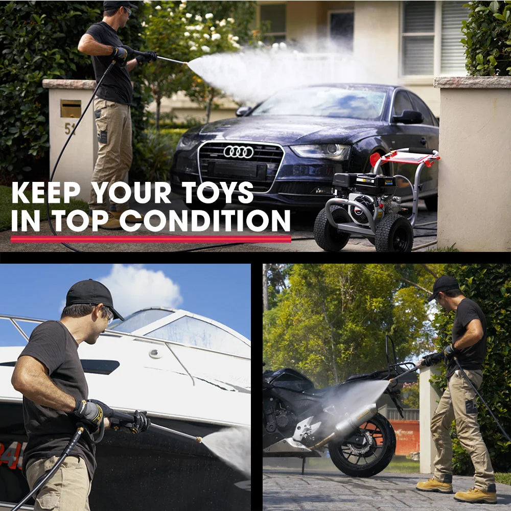 Jet-USA 7HP 4800PSI Petrol High Pressure Washer Gun Water