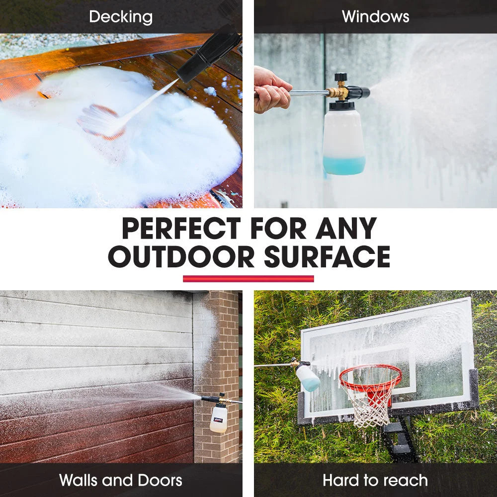 Jet-USA Soap Foam Snow Cannon with 1L Bottle Works