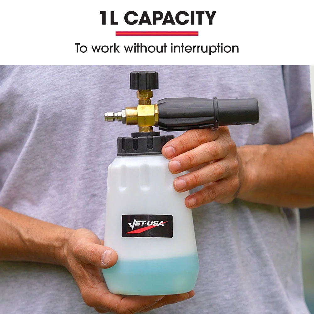 Jet-USA Soap Foam Snow Cannon with 1L Bottle Works