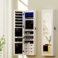 Mirror with jewellery cabinet led lockable