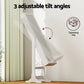 Jewellery cabinet mirror with slim storage layout and glass door