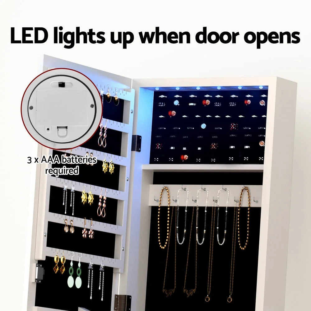 Jewellery Cabinet Mirror Free Standing - Home & Garden