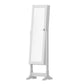 Jewellery cabinet mirror with shelves and cupboard storage layout