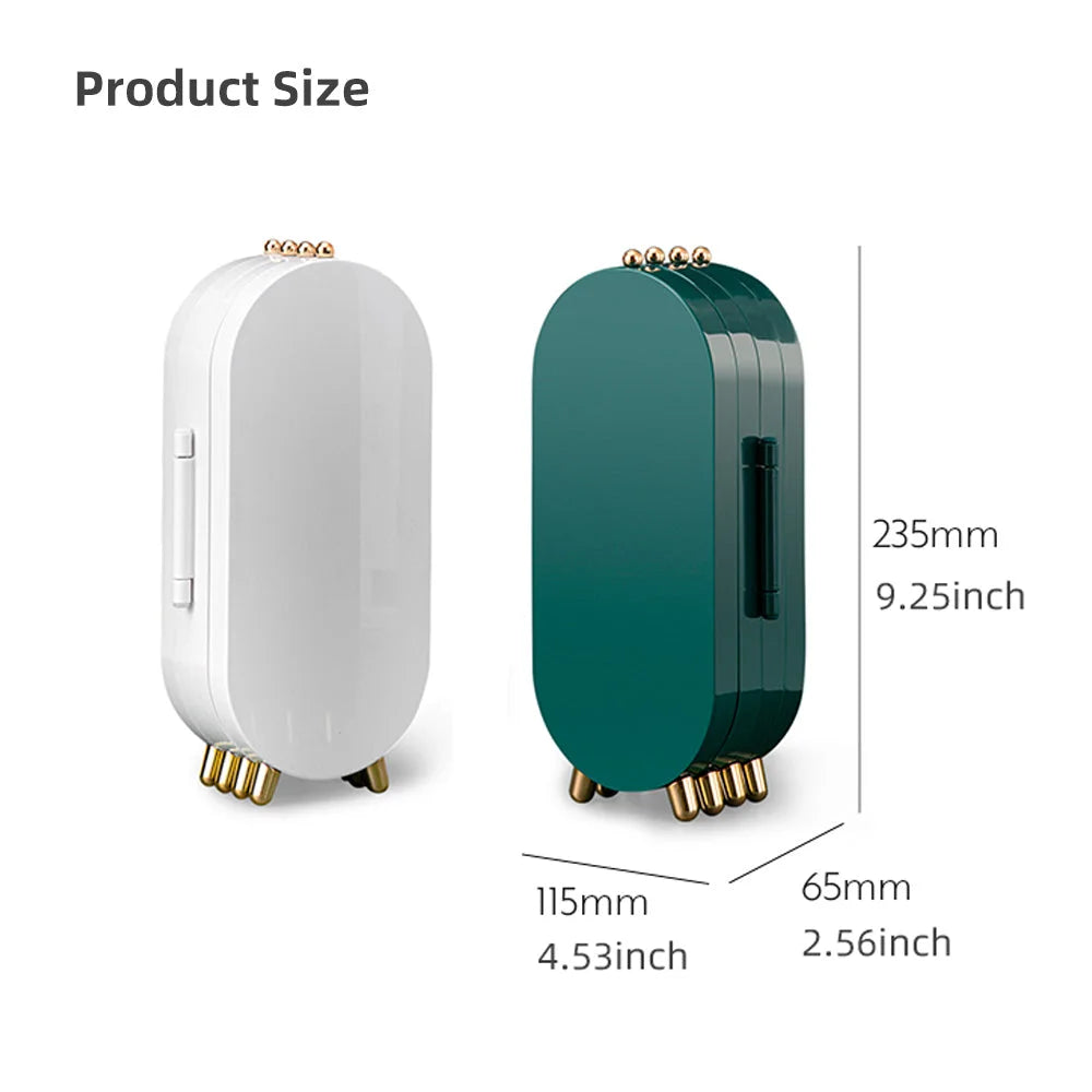 Jewellery Storage Box Earrings Necklace Organizer 4 Doors