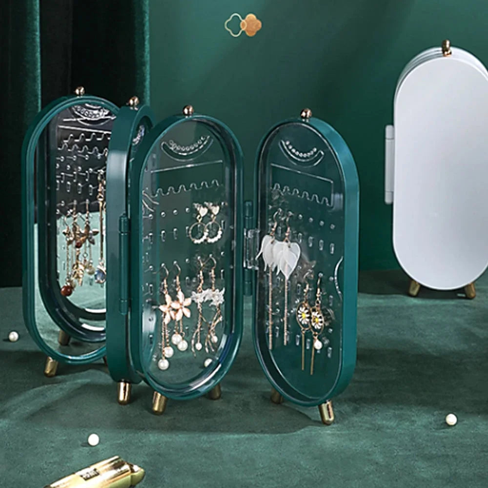 Jewellery Storage Box Earrings Necklace Organizer 4 Doors