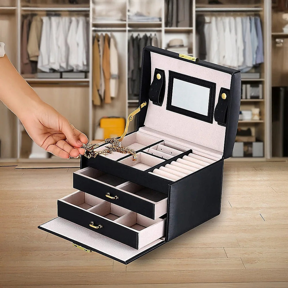 Jewellery Storage Box Girls Rings Necklaces Display