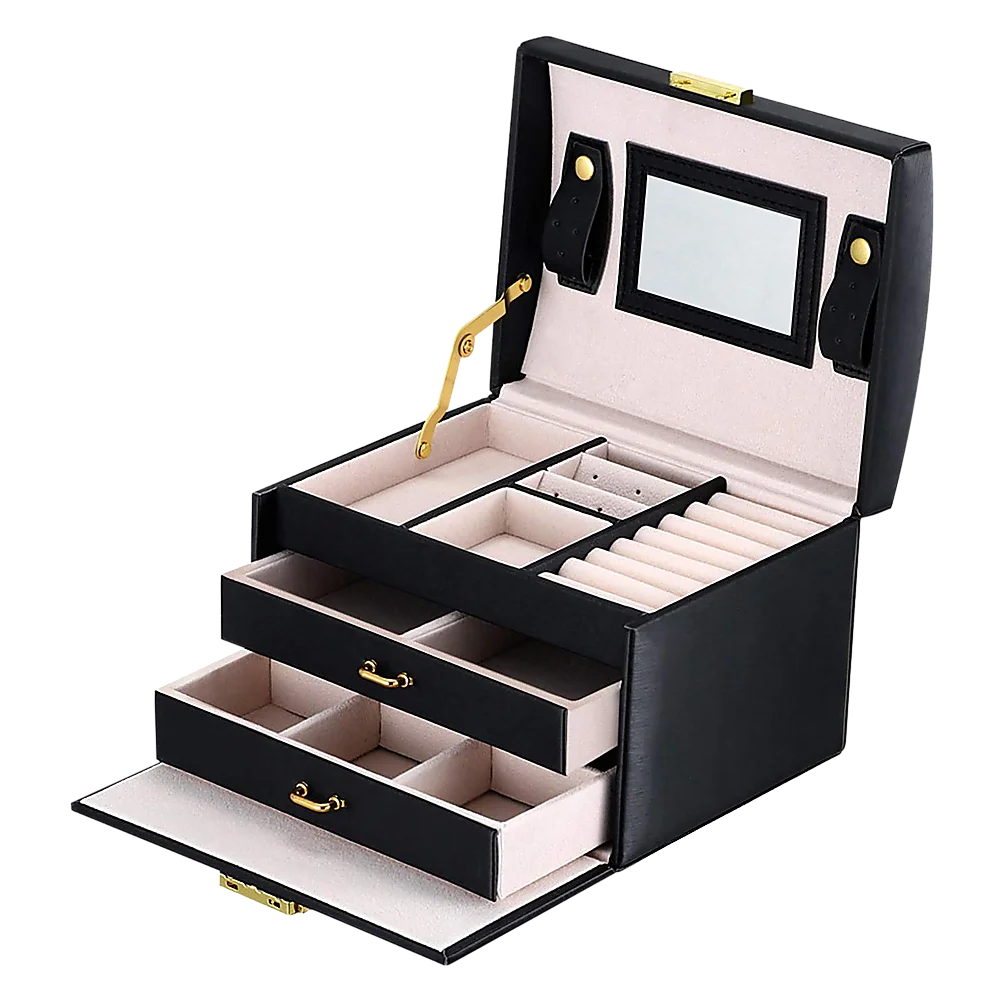 Jewellery Storage Box Girls Rings Necklaces Display