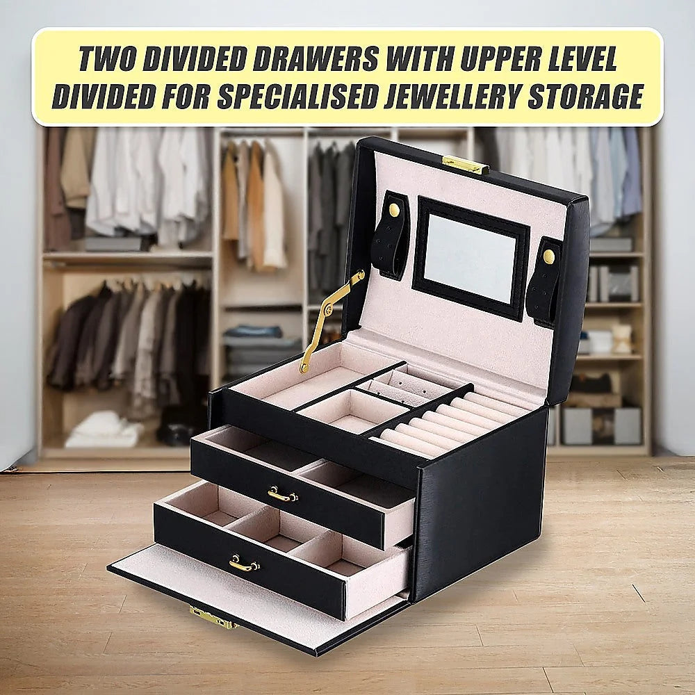 Jewellery Storage Box Girls Rings Necklaces Display
