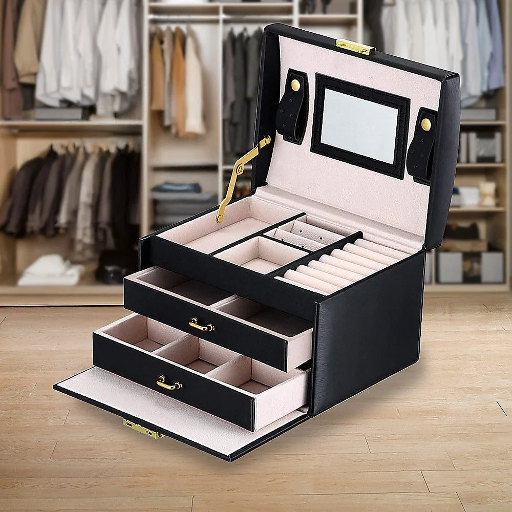 Jewellery Storage Box Girls Rings Necklaces Display