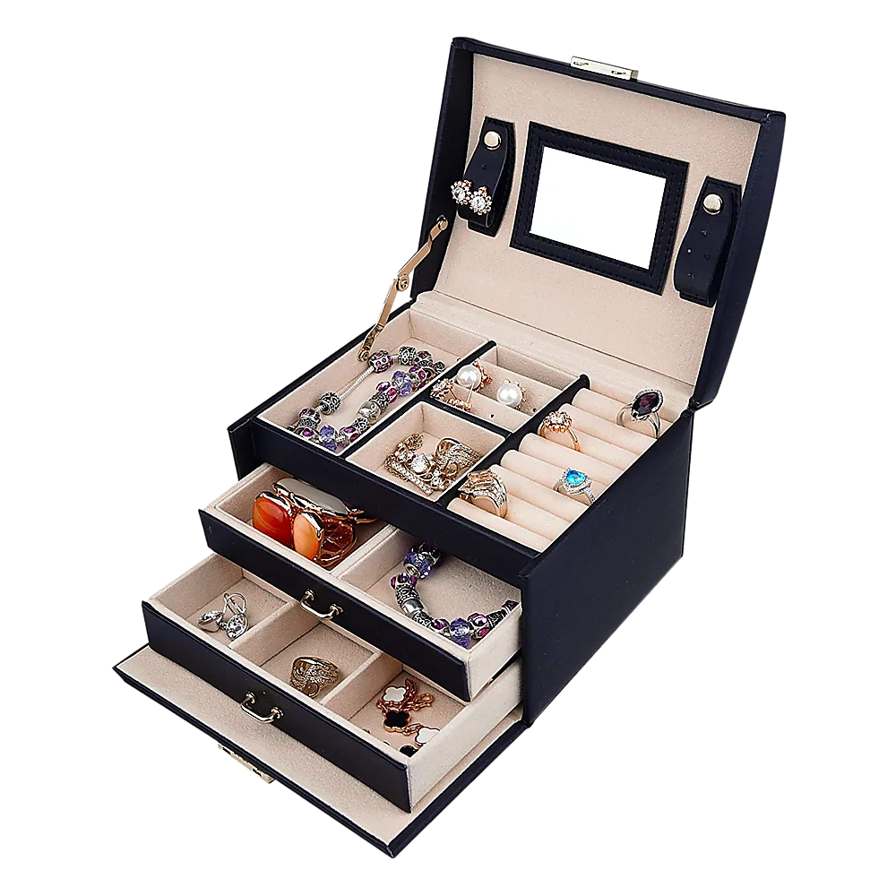 Jewellery Storage Box Girls Rings Necklaces Display