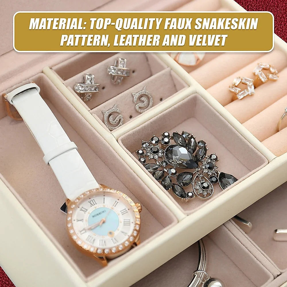 Jewellery Storage Box Girls Rings Necklaces Display