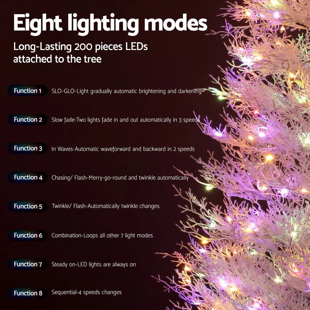 Jingle Jollys 1.8M LED Christmas Tree 8 Modes Adjustable