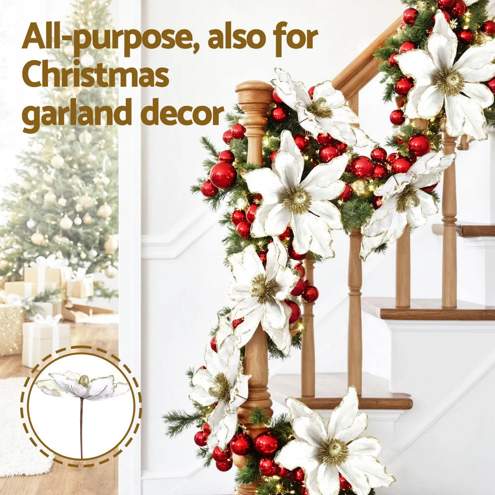 Jingle Jollys 14Pcs Christmas Tree Flower Set Xmas Garland