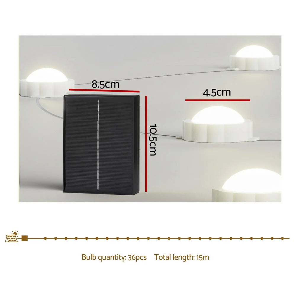 Jingle Jollys 15M Christmas Lights Permanent String Eaves