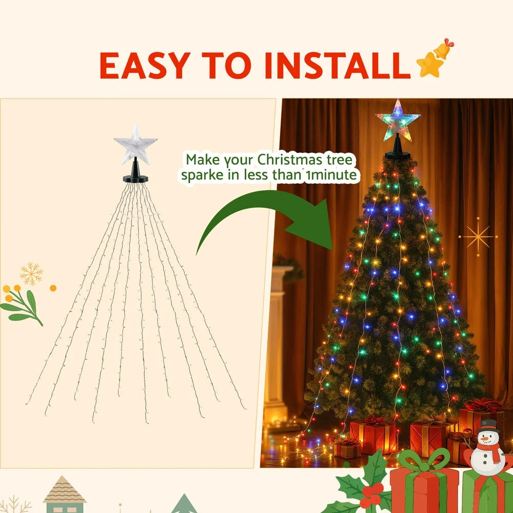 Jingle Jollys 2.5M Christmas Lights Waterfall String Light
