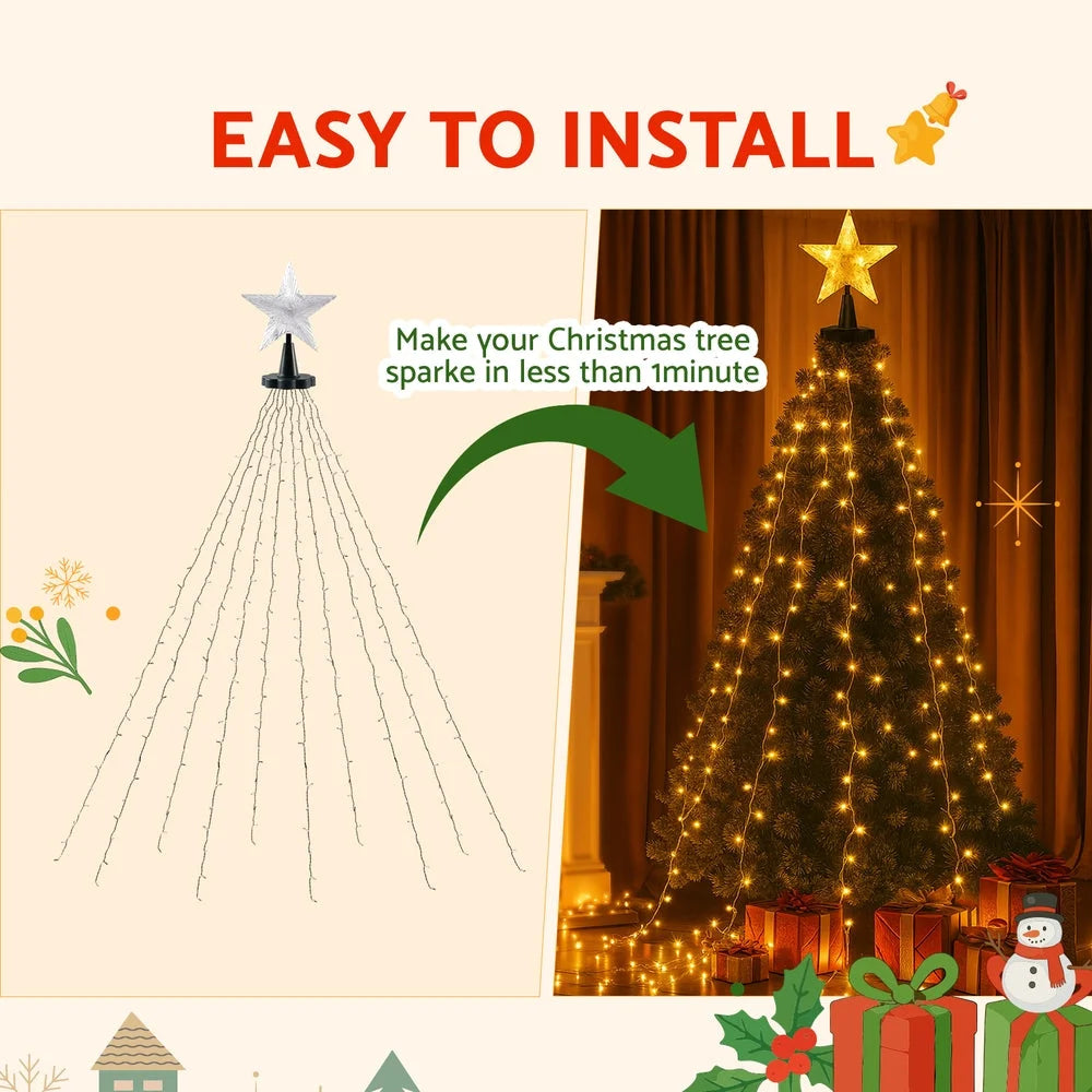 Jingle Jollys 2.5M Christmas Lights Waterfall String Light
