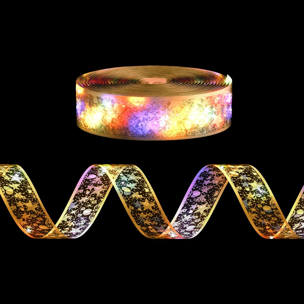 Jingle Jollys 20M Christmas Lights Fairy Ribbon Light 200