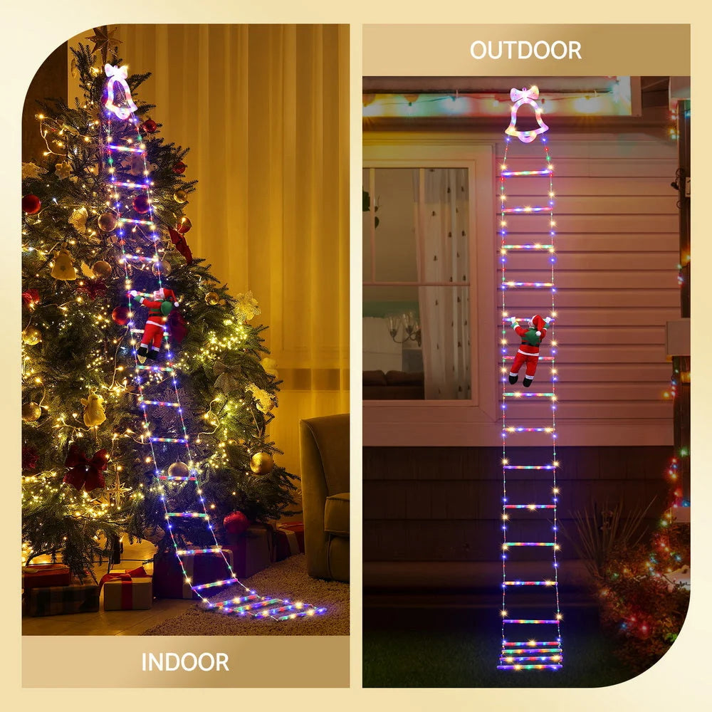 Jingle Jollys 3.5M Christmas Lights 300 LED Ladder Light