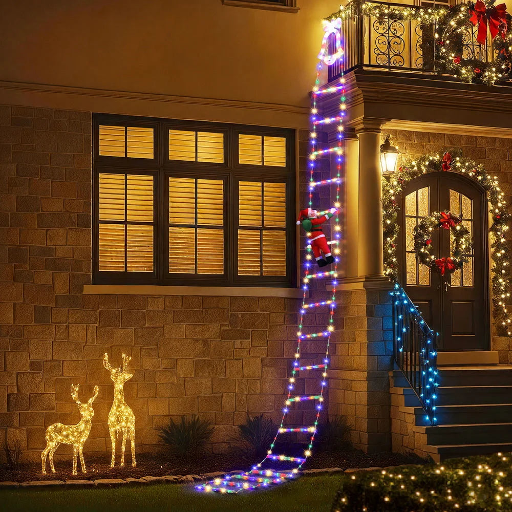 Jingle Jollys 3.5M Christmas Lights 300 LED Ladder Light