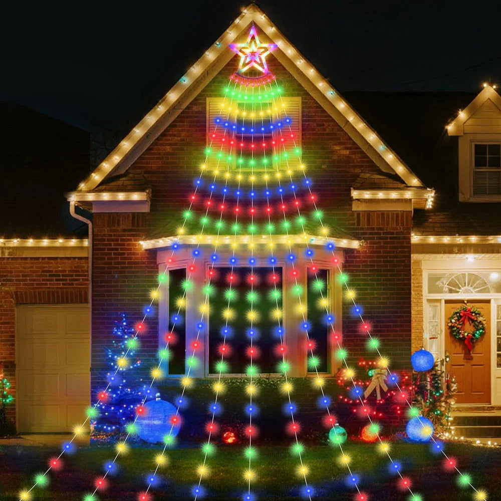Jingle Jollys 3.8M Christmas Lights Waterfall String Light
