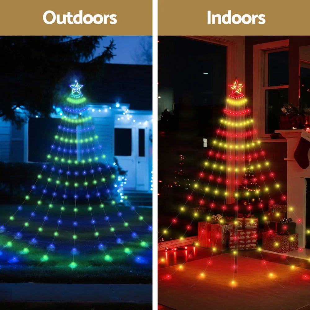 Jingle Jollys 3.8M Christmas Lights Waterfall String Light
