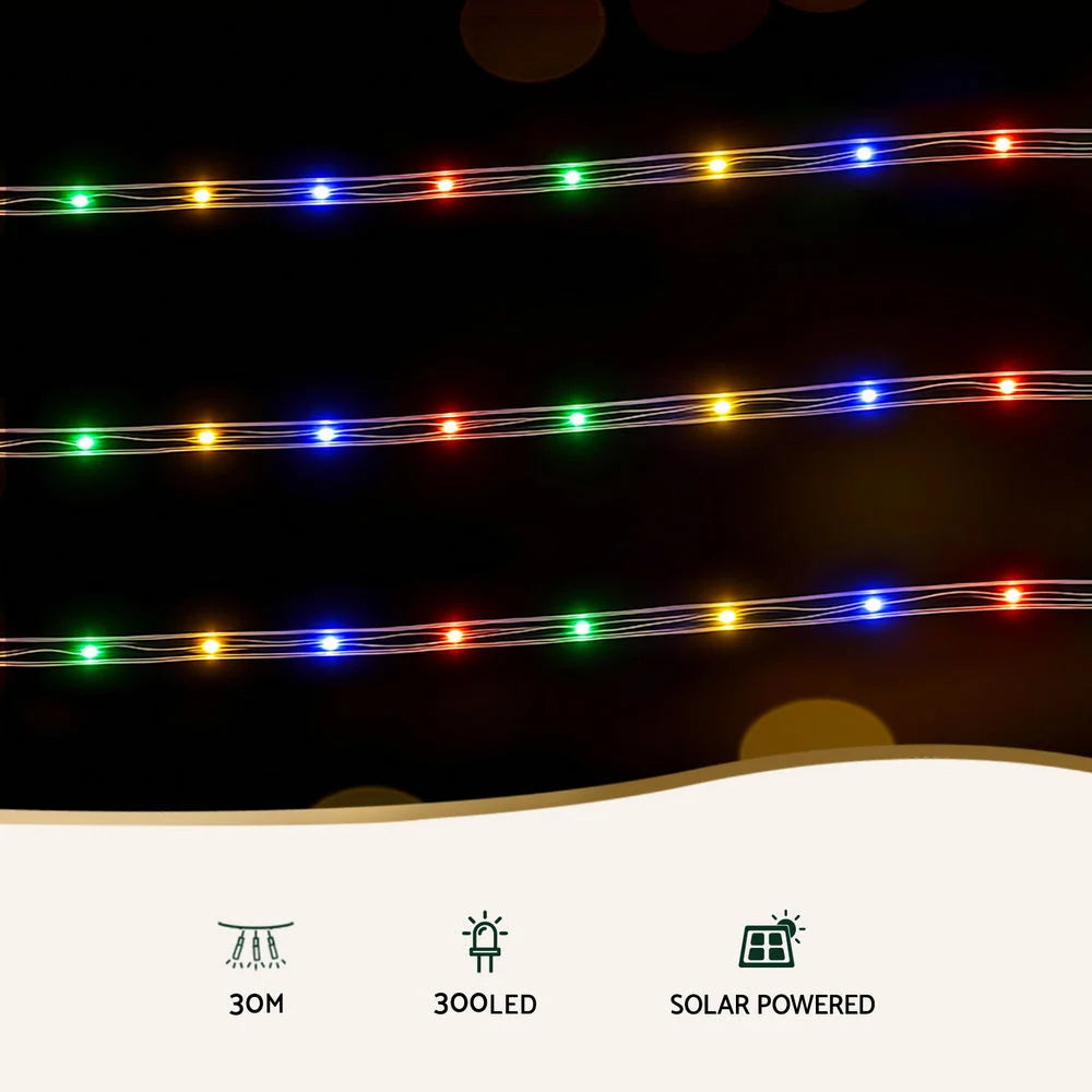 Jingle Jollys 30M Christmas Lights String Rope Light