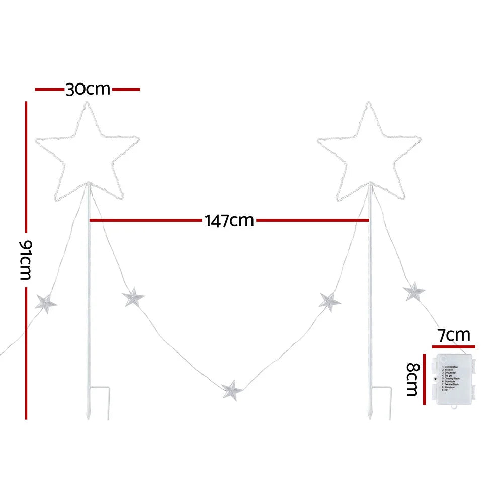 Jingle Jollys 4 PCS Christmas Lights Path Ground Light