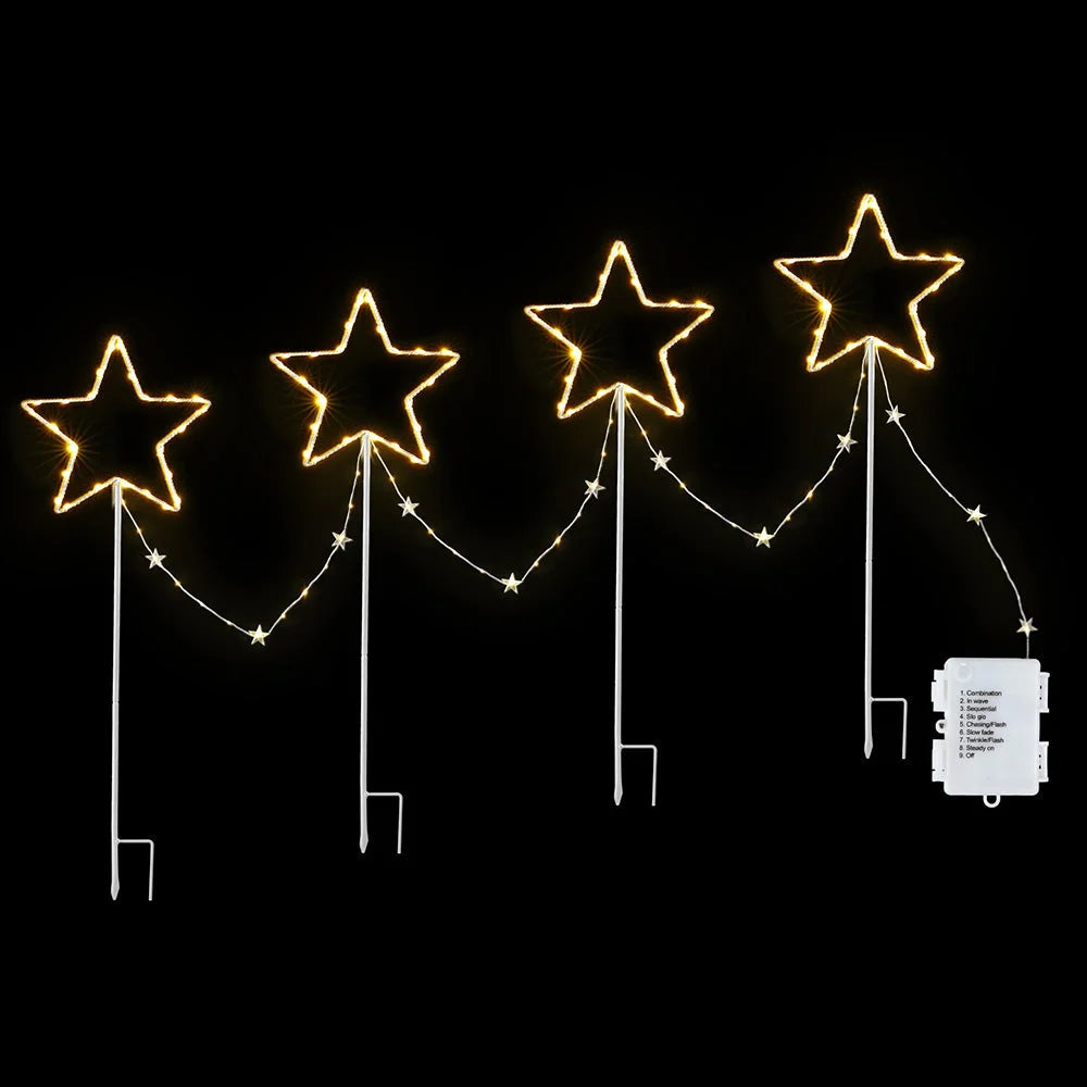 Jingle Jollys 4 PCS Christmas Lights Path Ground Light