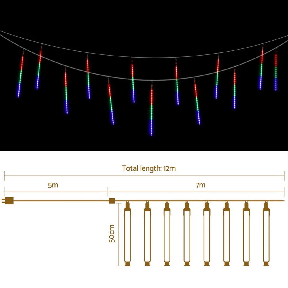 Jingle Jollys 7M Christmas Lights Shower Light 288 LED