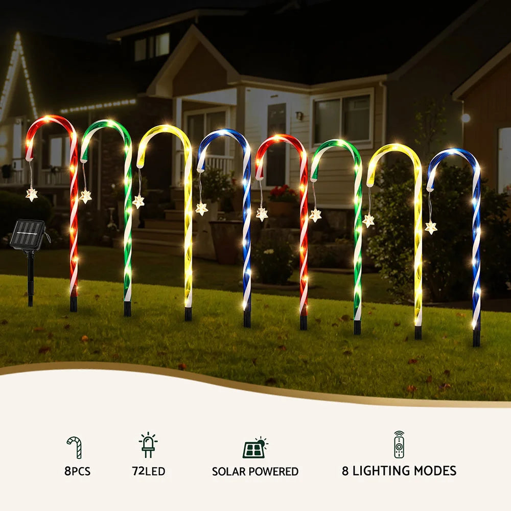Jingle Jollys 8 PCS Christmas Lights Path Ground Light