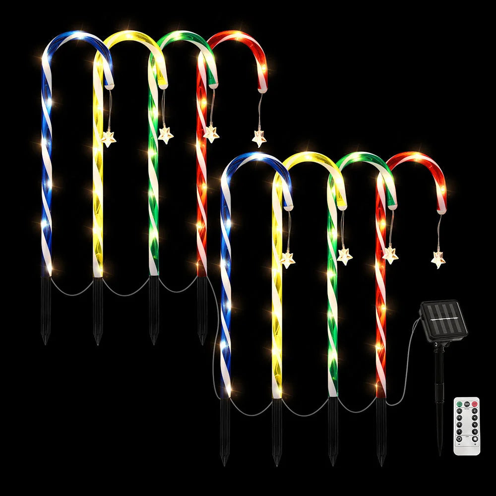 Jingle Jollys 8 PCS Christmas Lights Path Ground Light