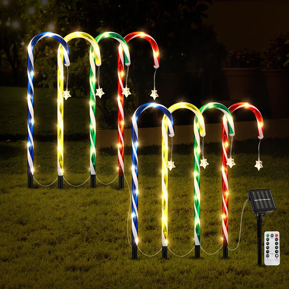 Jingle Jollys 8 PCS Christmas Lights Path Ground Light